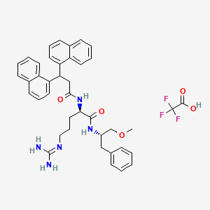 (2R)-5-(diaminomethylideneamino)-2-(3,3-dinaphthalen-1-ylpropanoylamino)-N-[(2S)-1-methoxy-3-phenylpropan-2-yl]pentanamide;2,2,2-trifluoroacetic acid