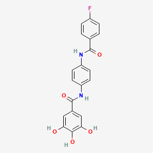 N-[4-[(4-fluorobenzoyl)amino]phenyl]-3,4,5-trihydroxybenzamide