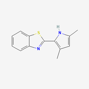 molecular formula C13H12N2S B1241025 2-(3,5-dimethyl-1H-pyrrol-2-yl)-1,3-benzothiazole 