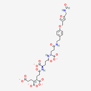 7-[[(1R)-1-carboxylato-4-[[(1R)-1-carboxylato-4-[2-[4-[[5-(formamidomethyl)furan-3-yl]methoxy]phenyl]ethylamino]-4-oxobutyl]amino]-4-oxobutyl]amino]-7-oxoheptane-1,3,4-tricarboxylate