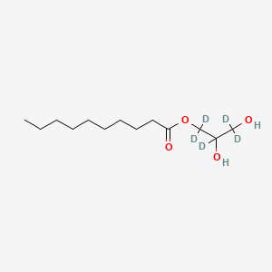 molecular formula C13H26O4 B12410316 2,3-Dihydroxypropyl decanoate-d5 