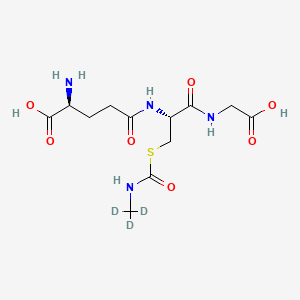 molecular formula C12H20N4O7S B12410324 S-(N-Methylcarbamoyl)glutathione-d3 