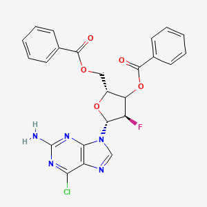 [(2R,4R,5R)-5-(2-amino-6-chloropurin-9-yl)-3-benzoyloxy-4-fluorooxolan-2-yl]methyl benzoate