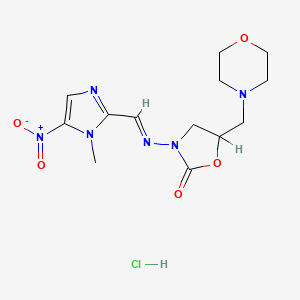 molecular formula C13H19ClN6O5 B1241039 Moxnidazole hydrochloride CAS No. 30185-92-3