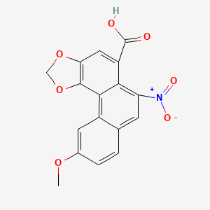 molecular formula C17H11NO7 B12410394 Phenanthro(3,4-d)-1,3-dioxole-5-carboxylic acid, 10-methoxy-6-nitro- CAS No. 7267-92-7