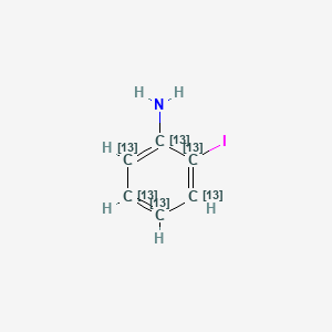 molecular formula C6H6IN B12410404 2-Iodoaniline-13C6 