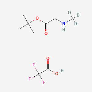 molecular formula C9H16F3NO4 B12410508 Sarcosine t-butyl ester-d3 (TFA) 