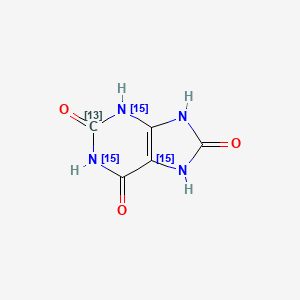 molecular formula C5H4N4O3 B12410515 7,9-dihydro-3H-purine-2,6,8-trione 