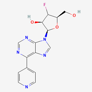 9-(3-Deoxy-3-fluoro-|A-D-ribofuranosyl)-6-(pyridine-4-yl)purine