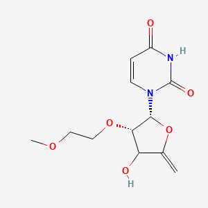 1-[(2R,3S)-4-hydroxy-3-(2-methoxyethoxy)-5-methylideneoxolan-2-yl]pyrimidine-2,4-dione