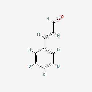 molecular formula C9H8O B12410571 trans-Cinnamaldehyde-d5 