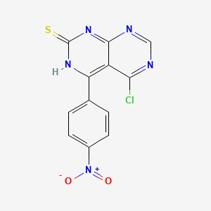 molecular formula C12H6ClN5O2S B12410596 Apoptotic agent-1 