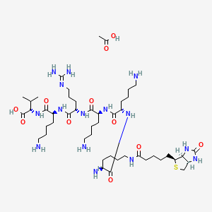 molecular formula C47H89N15O11S B12410636 Biotin-KKKRKV (acetate) 