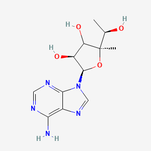 molecular formula C12H17N5O4 B12410669 (2R,4S,5R)-5-(6-aminopurin-9-yl)-2-[(1R)-1-hydroxyethyl]-2-methyloxolane-3,4-diol 