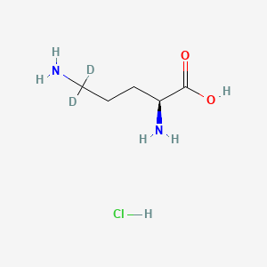 molecular formula C5H13ClN2O2 B12410763 L-Ornithine-d2 (hydrochloride) 