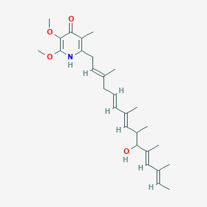 2-[(2E,5E,7E,11E,13E)-10-hydroxy-3,7,9,11,13-pentamethylpentadeca-2,5,7,11,13-pentaenyl]-5,6-dimethoxy-3-methyl-1H-pyridin-4-one