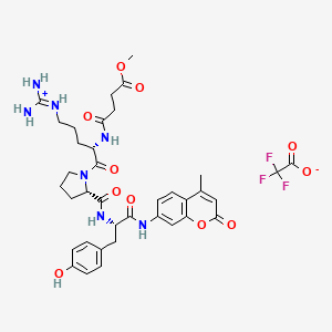 molecular formula C37H44F3N7O11 B12410785 MeO-Succ-Arg-Pro-Tyr-AMC 