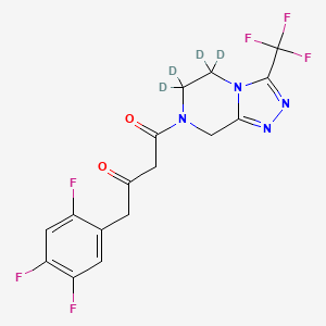 molecular formula C16H12F6N4O2 B12410802 Sitagliptin keto amide impurity-d4 