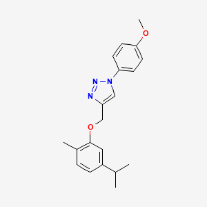 1-(4-Methoxyphenyl)-4-[(2-methyl-5-propan-2-ylphenoxy)methyl]triazole