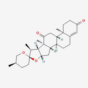 molecular formula C27H38O4 B12410836 (25R)-Spirost-4-ene-3,12-dione 