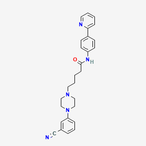 N-(4-(pyridin-2-yl)phenyl)-5-(4-(3-cyanophenyl)piperazin-1-yl)pentanamide