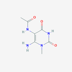 molecular formula C7H10N4O3 B1241088 6-amino-5[N-methylformylamino]-1-methyluracil 