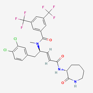 molecular formula C27H25Cl2F6N3O3 B1241089 Unii-G9BL4978MZ CAS No. 398507-81-8