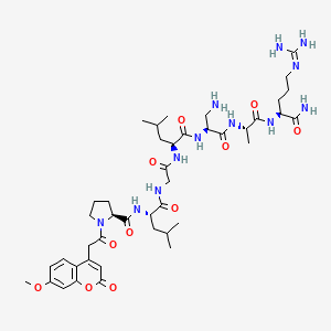 molecular formula C43H66N12O11 B12410912 Mca-PLGL-Dpa-AR-NH2 