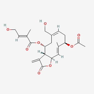 [(3aR,4R,6E,9R,10E,11aR)-9-acetyloxy-6-(hydroxymethyl)-10-methyl-3-methylidene-2-oxo-3a,4,5,8,9,11a-hexahydrocyclodeca[b]furan-4-yl] (E)-4-hydroxy-2-methylbut-2-enoate