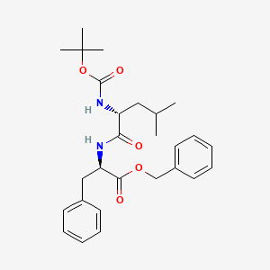 molecular formula C27H36N2O5 B12410926 D-Phenylalanine, N-[N-[(1,1-dimethylethoxy)carbonyl]-D-leucyl]-, phenylmethyl ester 