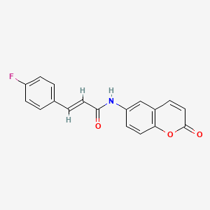 molecular formula C18H12FNO3 B12410941 (E)-3-(4-fluorophenyl)-N-(2-oxochromen-6-yl)prop-2-enamide 