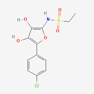 N-[5-(4-chlorophenyl)-3,4-dihydroxyfuran-2-yl]ethanesulfonamide