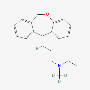 molecular formula C20H23NO B12411039 N-Desmethyl N-ethyl Doxepin-d3 