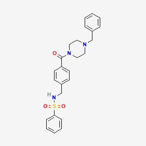 N-[[4-[oxo-[4-(phenylmethyl)-1-piperazinyl]methyl]phenyl]methyl]benzenesulfonamide