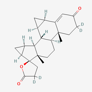 molecular formula C24H30O3 B12411080 Drospirenone-d4-1 