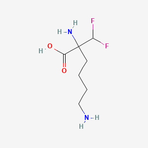 molecular formula C7H14F2N2O2 B1241114 2-(Difluoromethyl)lysine 