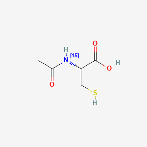 molecular formula C5H9NO3S B12411144 Acetylcysteine-15N 