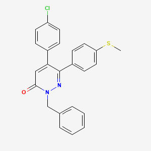 2-Benzyl-5-(4-chlorophenyl)-6-(4-methylsulfanylphenyl)pyridazin-3-one