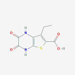 B124112 7-Ethyl-2,3-dioxo-1,2,3,4-tetrahydrothieno[2,3-b]pyrazine-6-carboxylic acid CAS No. 149587-50-8