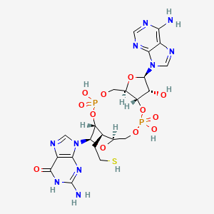 molecular formula C22H28N10O12P2S B12411225 2',3'-cGAMP-C2-SH 