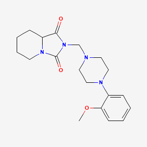 2-[[4-(2-methoxyphenyl)piperazin-1-yl]methyl]-6,7,8,8a-tetrahydro-5H-imidazo[1,5-a]pyridine-1,3-dione