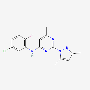 molecular formula C16H15ClFN5 B12411283 KCa2 channel modulator 2 