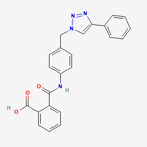 2-[[4-[(4-phenyltriazol-1-yl)methyl]phenyl]carbamoyl]benzoic acid