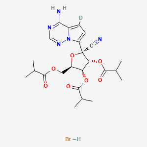 [(2R,3R,4R,5R)-5-(4-amino-5-deuteriopyrrolo[2,1-f][1,2,4]triazin-7-yl)-5-cyano-3,4-bis(2-methylpropanoyloxy)oxolan-2-yl]methyl 2-methylpropanoate;hydrobromide