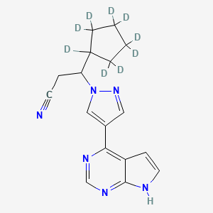 molecular formula C17H18N6 B12411332 (Rac)-Ruxolitinib-d9 