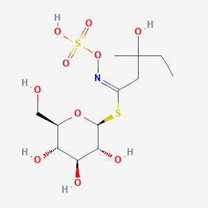 molecular formula C12H23NO10S2 B1241134 1-S-[3-hydroxy-3-methyl-N-(sulfooxy)pentanimidoyl]-1-thio-beta-D-glucopyranose 