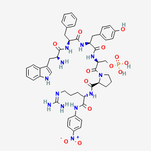 molecular formula C49H59N12O13P B12411385 H-Trp-Phe-Tyr-Ser(PO3H2)-Pro-Arg-pNA 