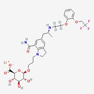 molecular formula C31H39F3LiN3O10 B12411396 Silodosin glucuronide-d4 (lithium) 