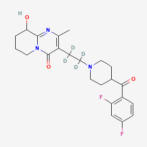 molecular formula C23H27F2N3O3 B12411409 2,4-Difluorobenzoyl paliperidone-d4 