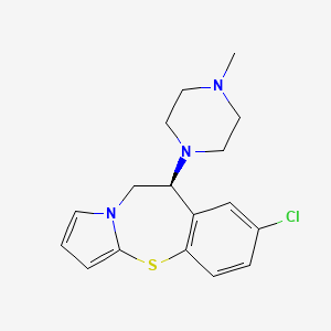 molecular formula C17H20ClN3S B1241142 (6S)-8-chloro-6-(4-methylpiperazin-1-yl)-5,6-dihydropyrrolo[2,1-b][1,3]benzothiazepine 